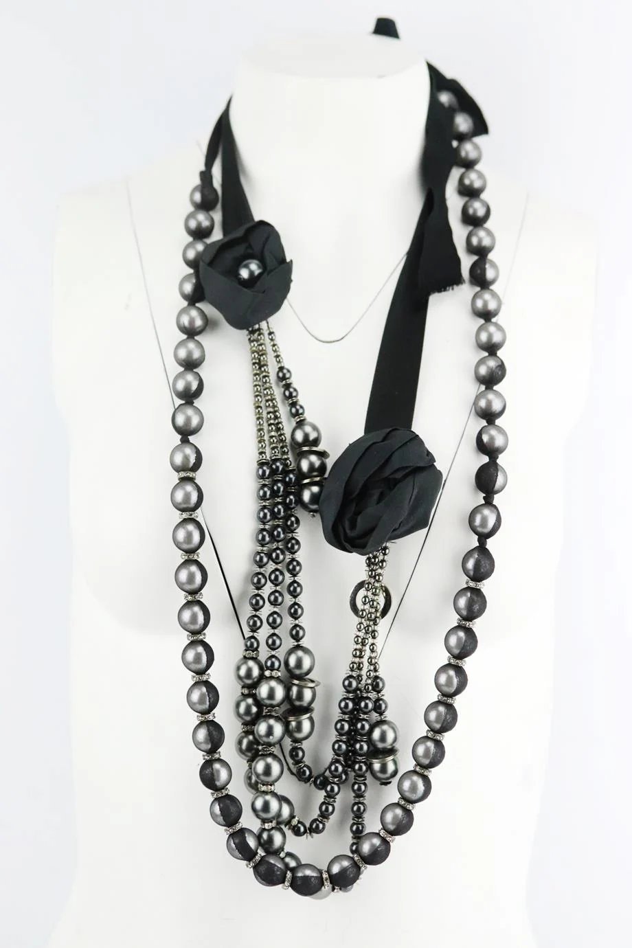 RK BY RANJANA KHAN BEAD SILK NECKLACE - Image 2