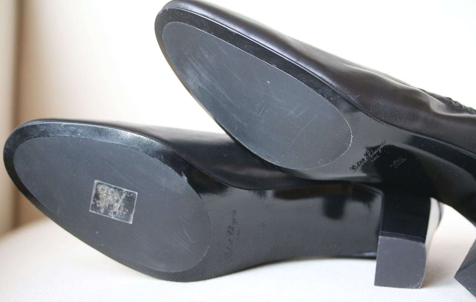 ROBERT CLERGERIE BLOCK HEEL LEATHER PUMPS EU 39.5 UK 6.5 US 9.5 - Image 5