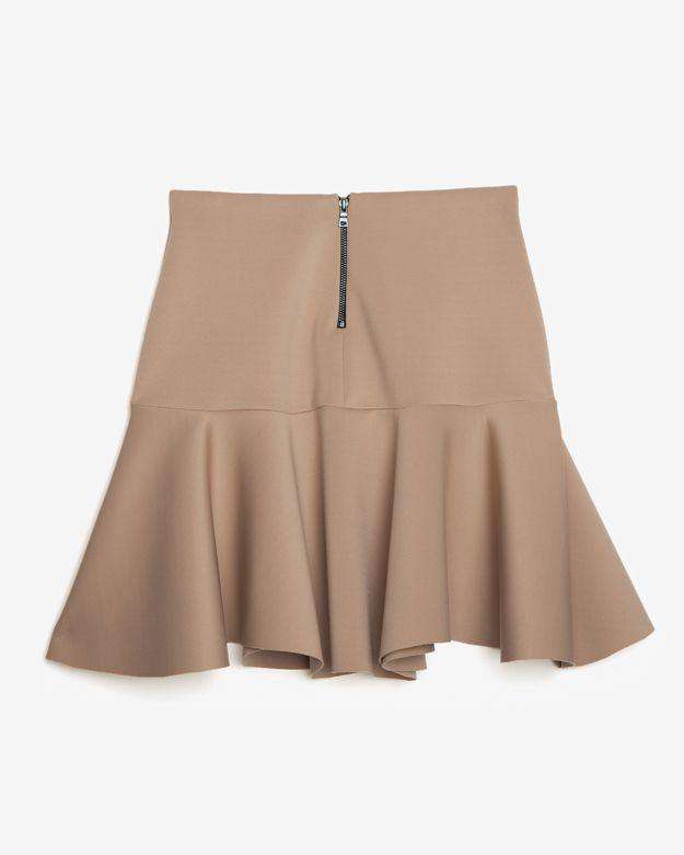 ROBERT RODRIGUEZ BEIGE TECHNO FLARE SKIRT US 6 UK 10 - Image 4