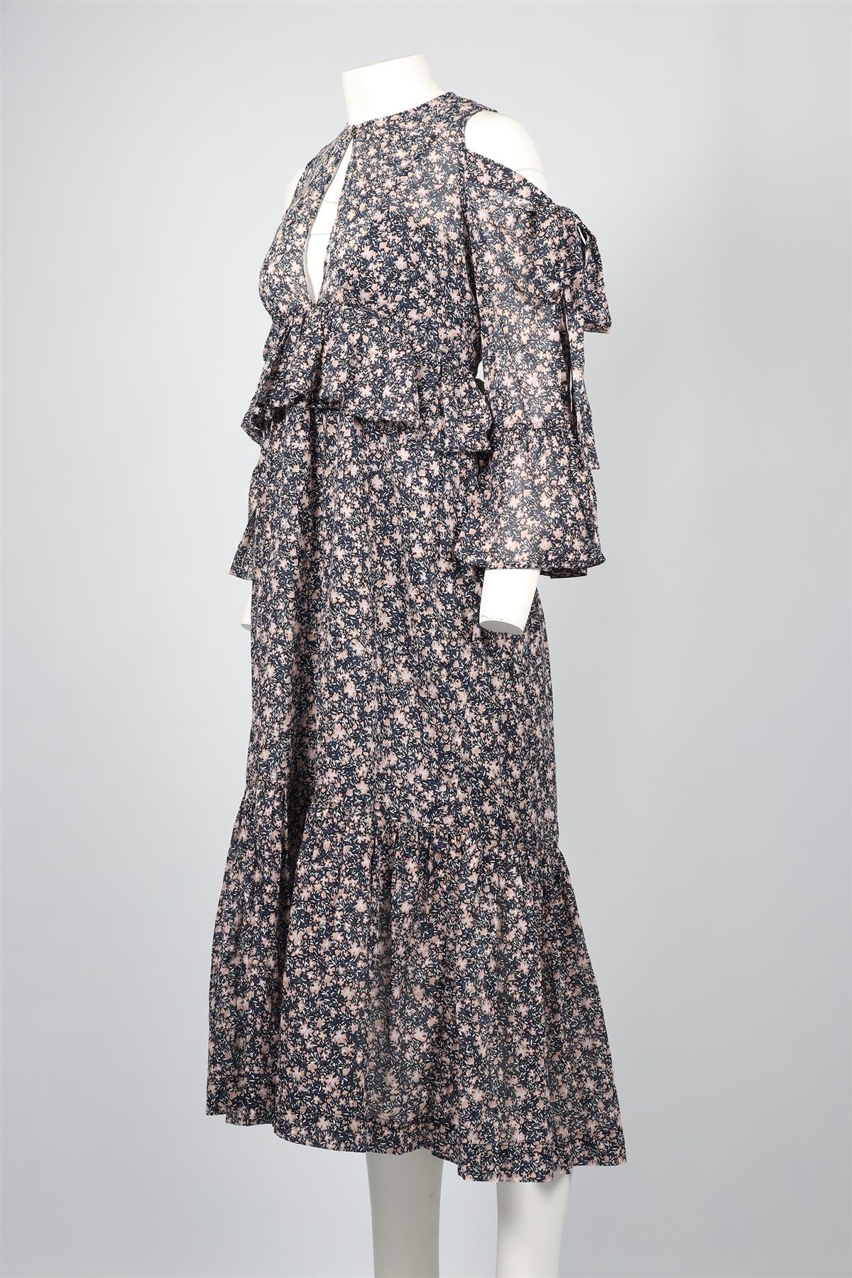 ROBERT RODRIGUEZ NAVY COTTON MAXI DRESS US 6 UK 10 - Image 3