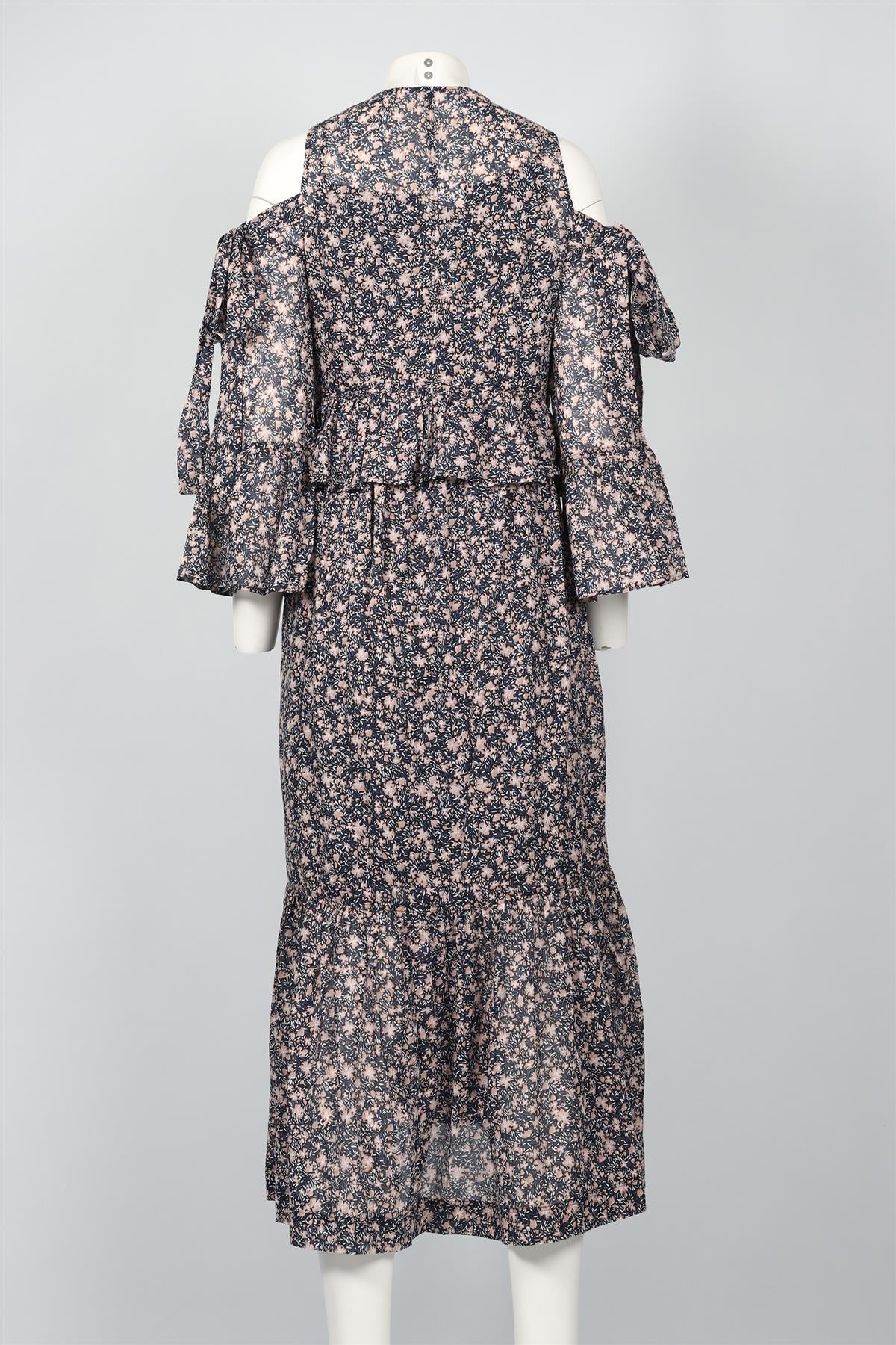 ROBERT RODRIGUEZ NAVY COTTON MAXI DRESS US 6 UK 10 - Image 4