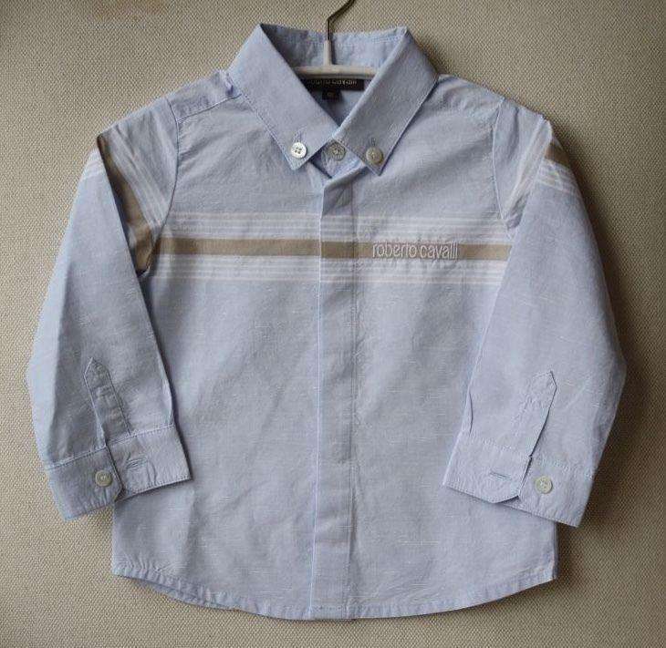ROBERTO CAVALLI BABY BLUE COTTON SHIRT 12 MONTHS - Image 6