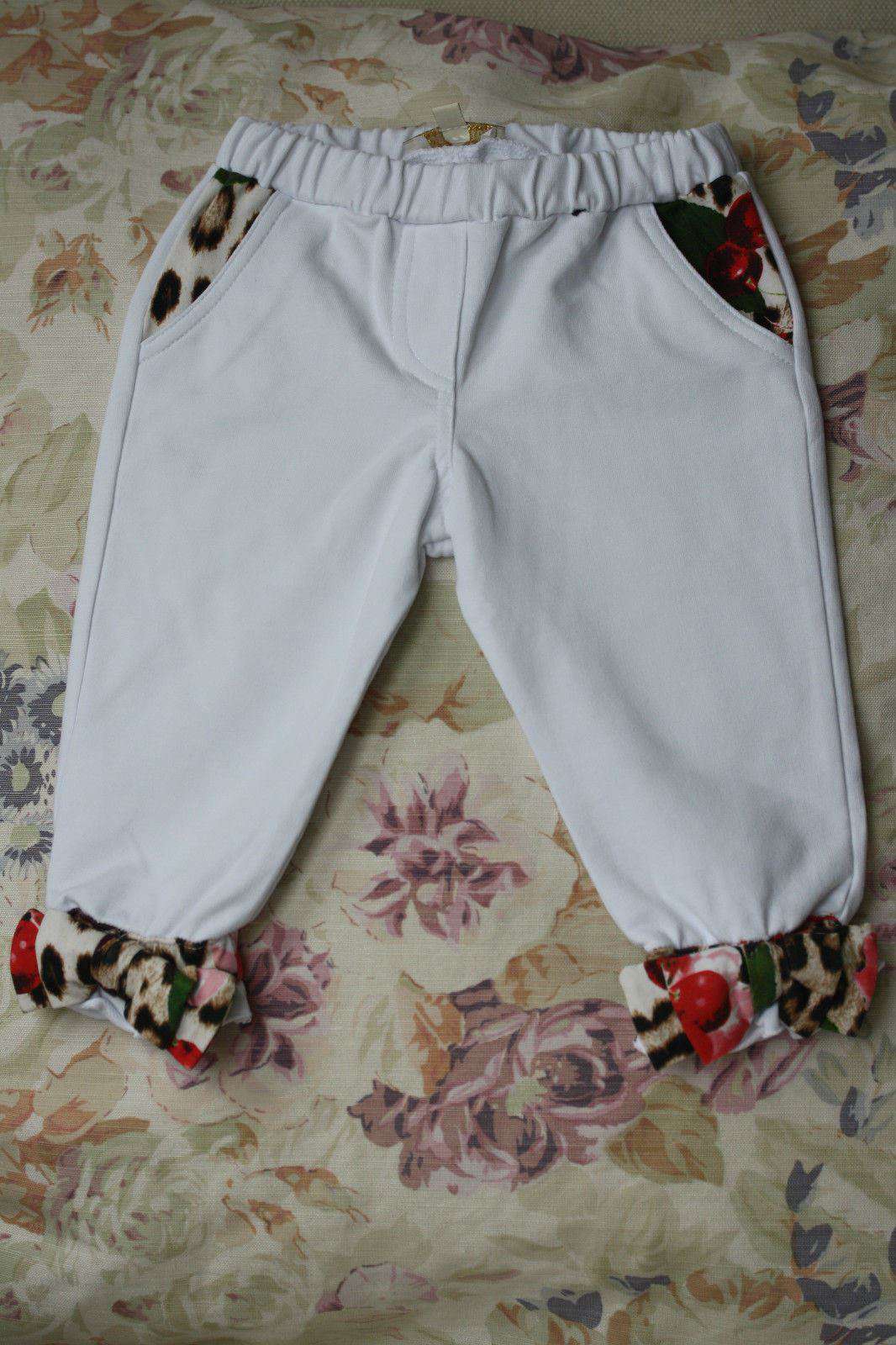 ROBERTO CAVALLI BABY CHERRY TRIM TROUSERS 6 MONTHS - Image 3