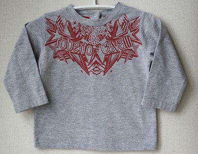ROBERTO CAVALLI BABY GREY T-SHIRT TOP 9 MONTHS - Image 3
