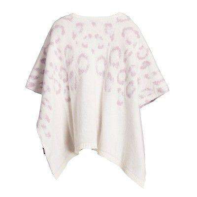 ROBERTO CAVALLI BABY IVORY PURPLE LEOPARD WOOL PONCHO 2 YEARS - Image 3
