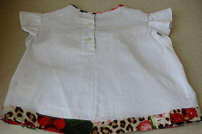 ROBERTO CAVALLI BABY LEOPARD CHERRY BOW BLOUSE TOP 18 MONTHS - Image 2