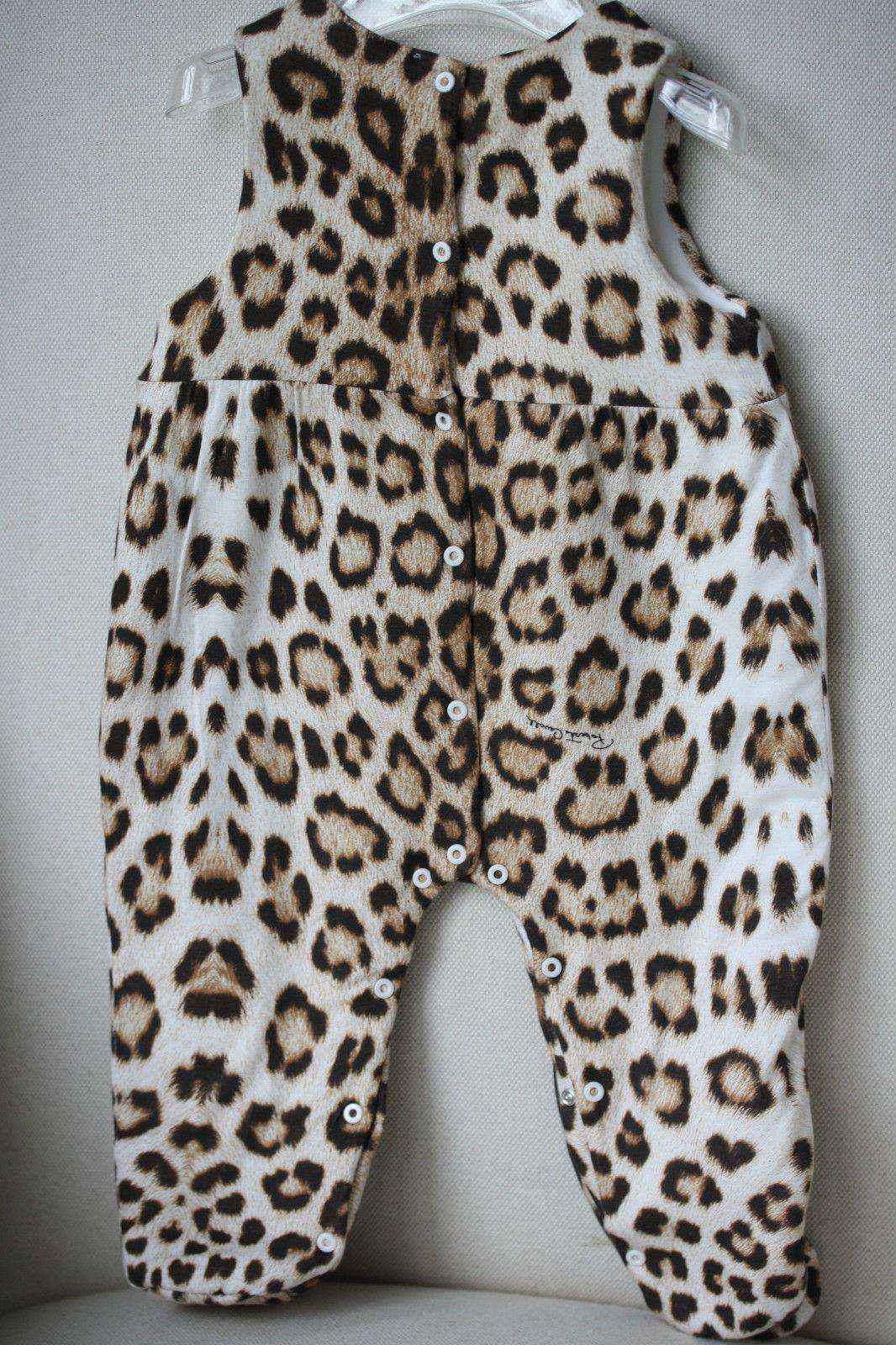 ROBERTO CAVALLI BABY LEOPARD PADDED SLEEPSUIT BABYGROW 9 MONTHS - Image 5