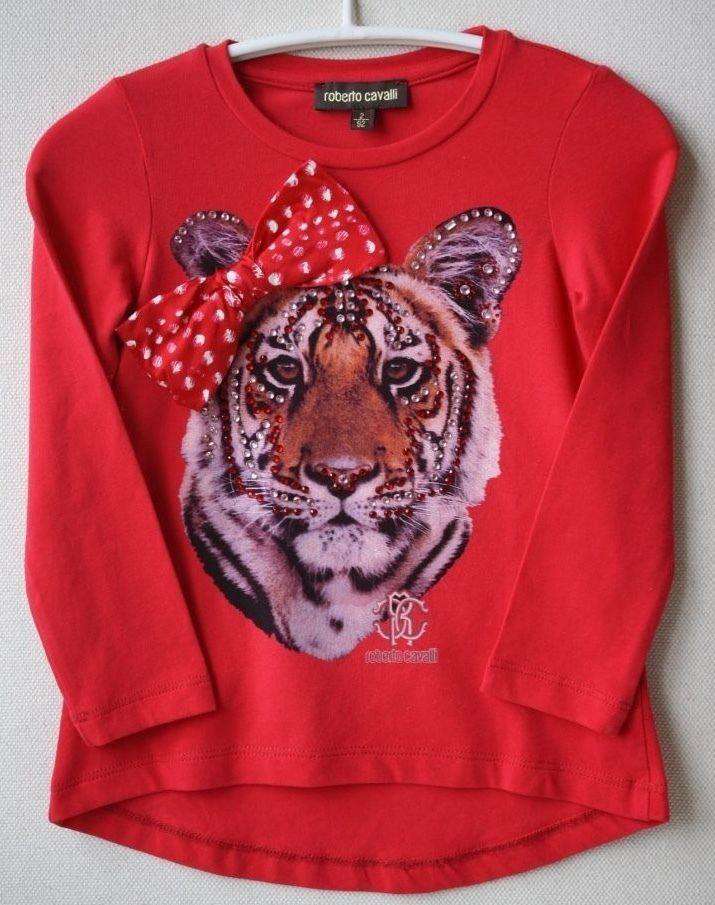 ROBERTO CAVALLI BABY PINK DIAMANTE TIGER AND BOW TOP 2 YEARS - Image 4