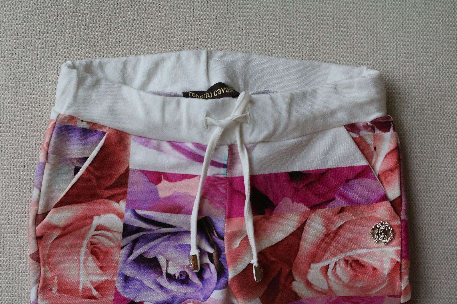ROBERTO CAVALLI BABY PINK FLORAL PRINT TRACK TROUSERS 2 YEARS - Image 4