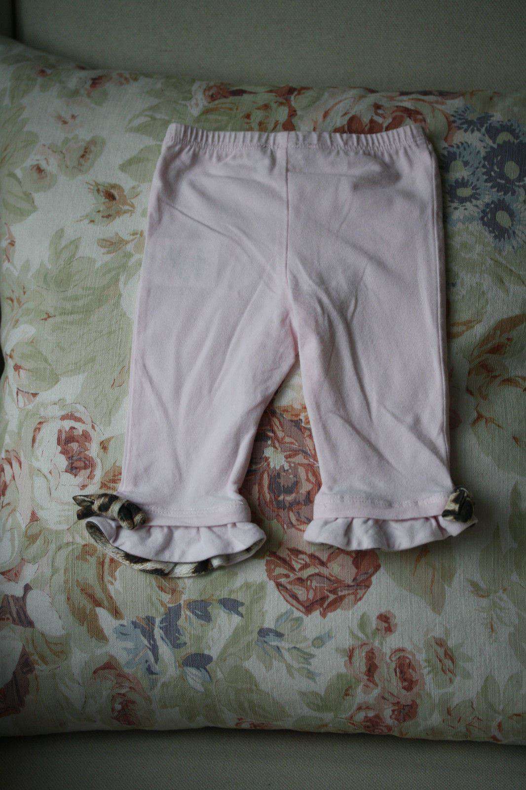 ROBERTO CAVALLI BABY PINK LEOPARD TRIM LEGGINGS 6 MONTHS - Image 4