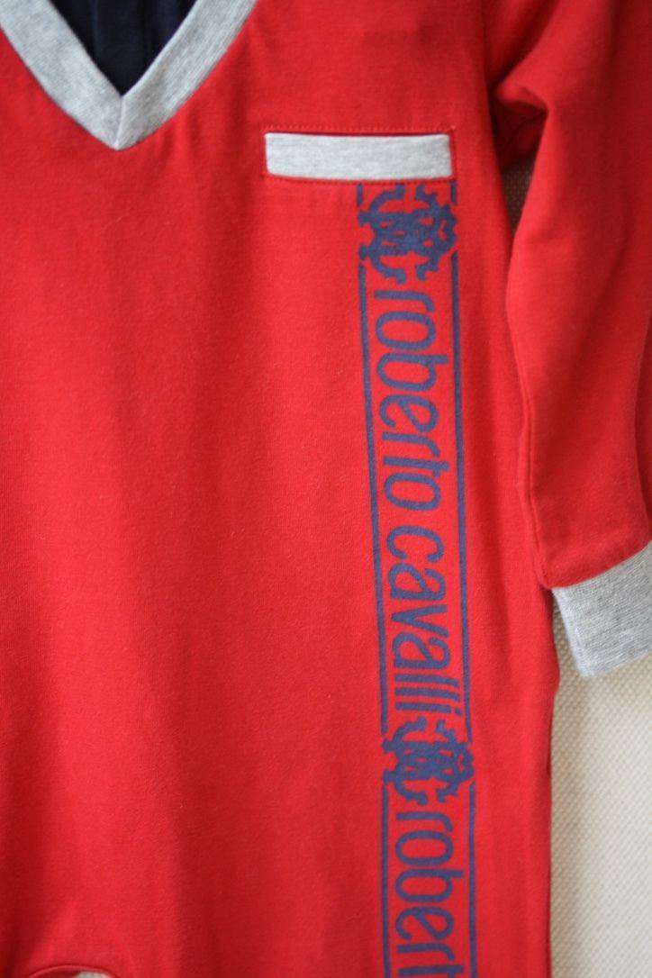 ROBERTO CAVALLI BABY RED BABYGROW 9 MONTHS - Image 4