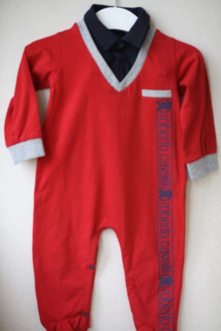 ROBERTO CAVALLI BABY RED BABYGROW 9 MONTHS - Image 7
