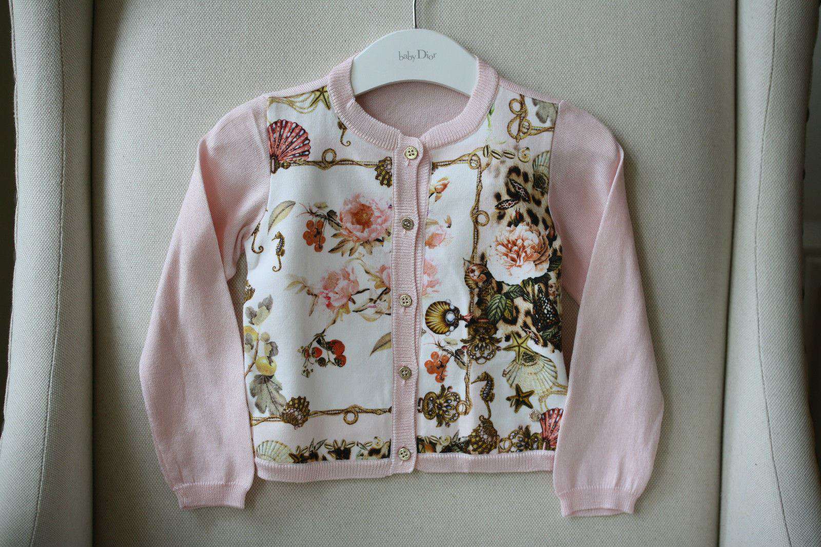 ROBERTO CAVALLI BABY VINTAGE ROSE LEOPARD CARDIGAN 24 MONTHS - Image 2