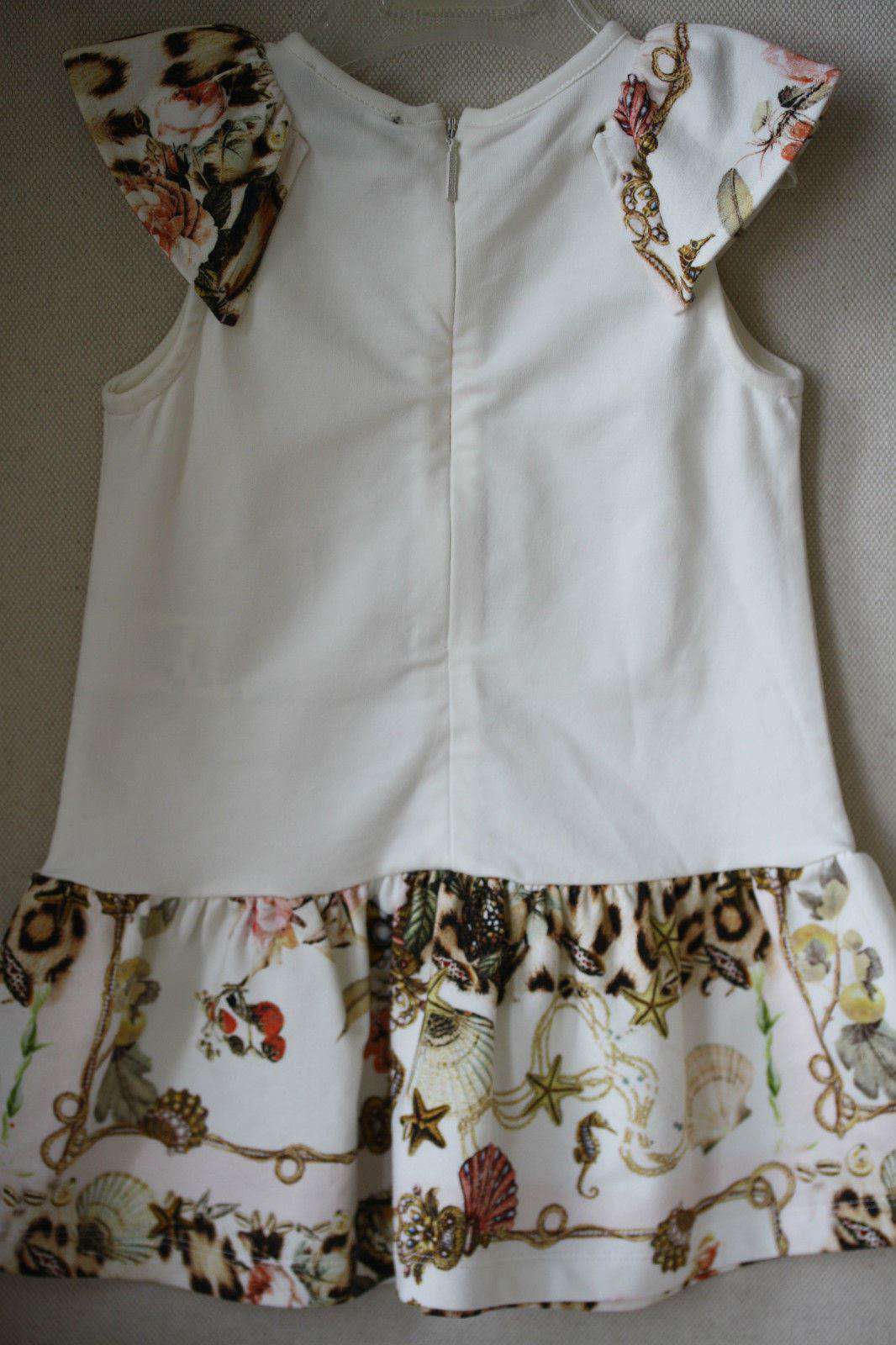 ROBERTO CAVALLI BABY VINTAGE ROSE LEOPARD JERSEY DRESS 18 MONTHS - Image 2