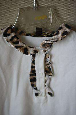 ROBERTO CAVALLI BABY WHITE LEOPARD RUFFLE TOP 24 MONTHS - Image 3
