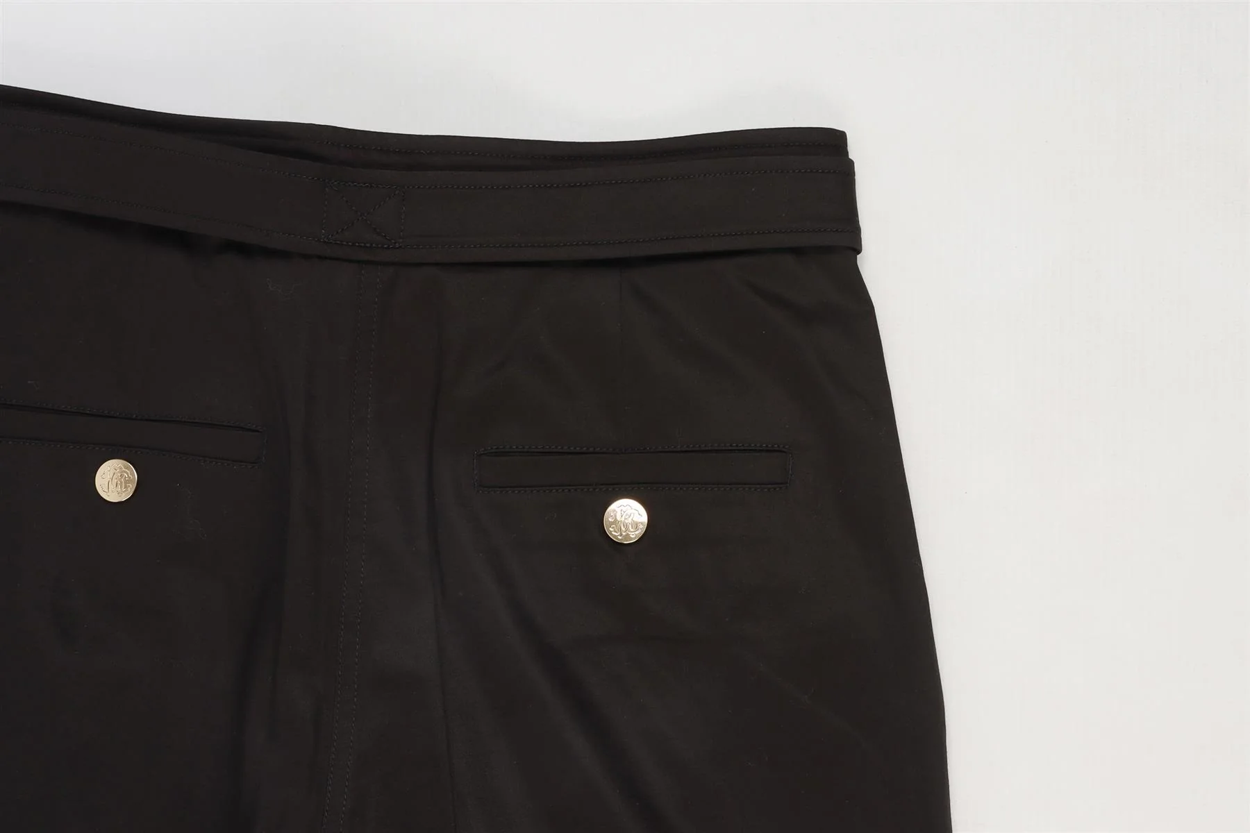 ROBERTO CAVALLI BLACK COTTON TAPERED PANTS IT 38 UK 6 - Image 5