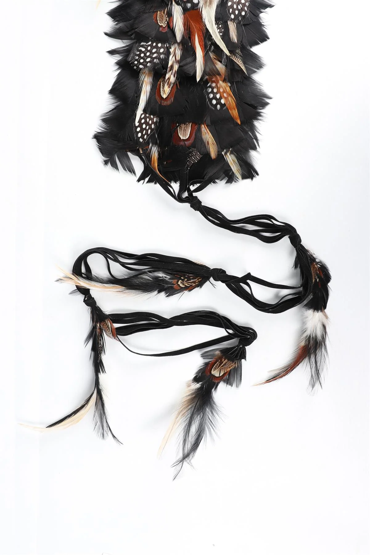 ROBERTO CAVALLI BLACK FEATHER BELT ONE SIZE - Image 3
