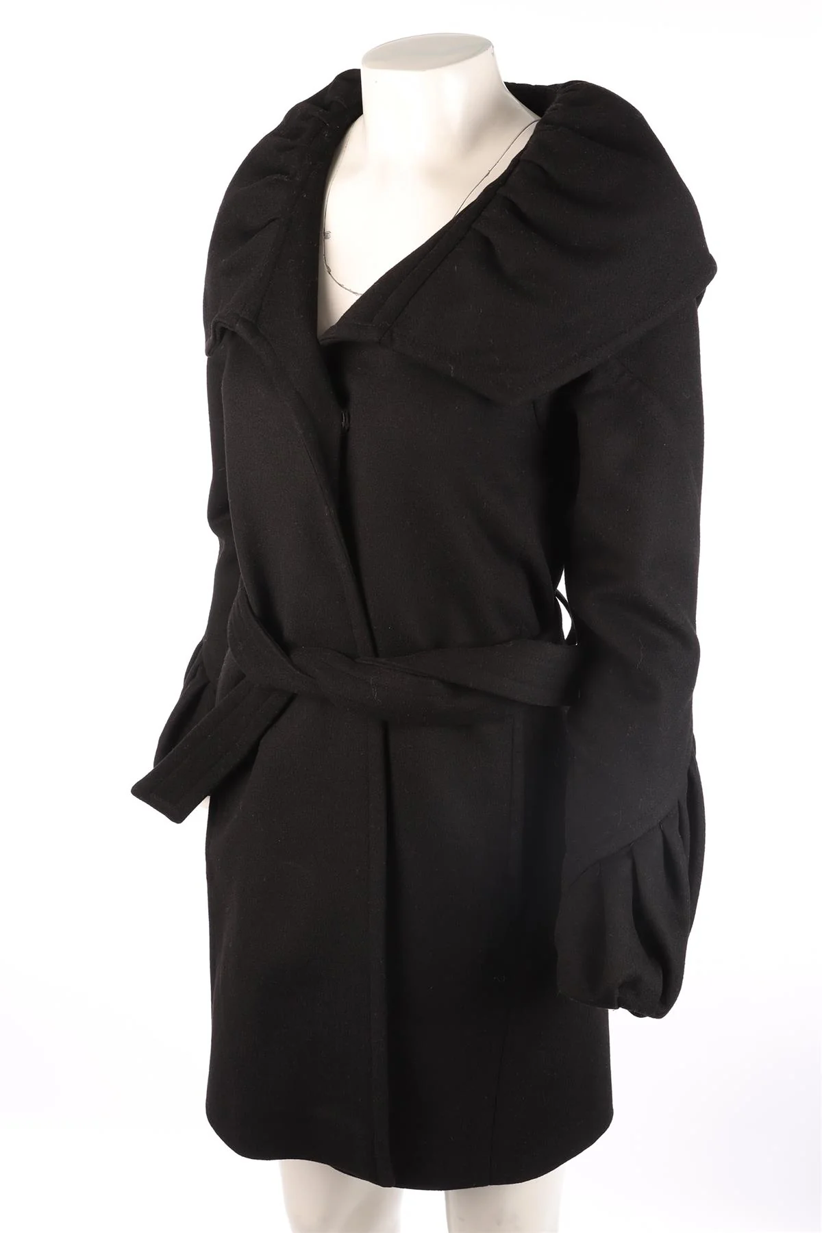 ROBERTO CAVALLI BLACK WOOL COAT IT 38 UK 6 - Image 3