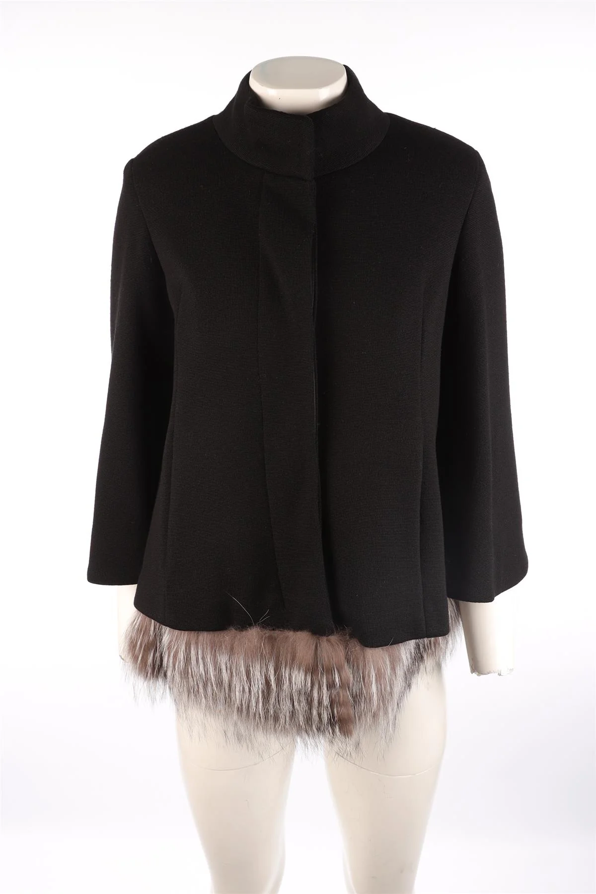 ROBERTO CAVALLI BLACK WOOL JACKET IT 38 UK 6 - Image 2