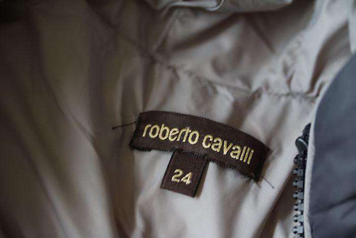 ROBERTO CAVALLI BOYS GREY DOWN PADDED JACKET 24 MONTHS - Image 4