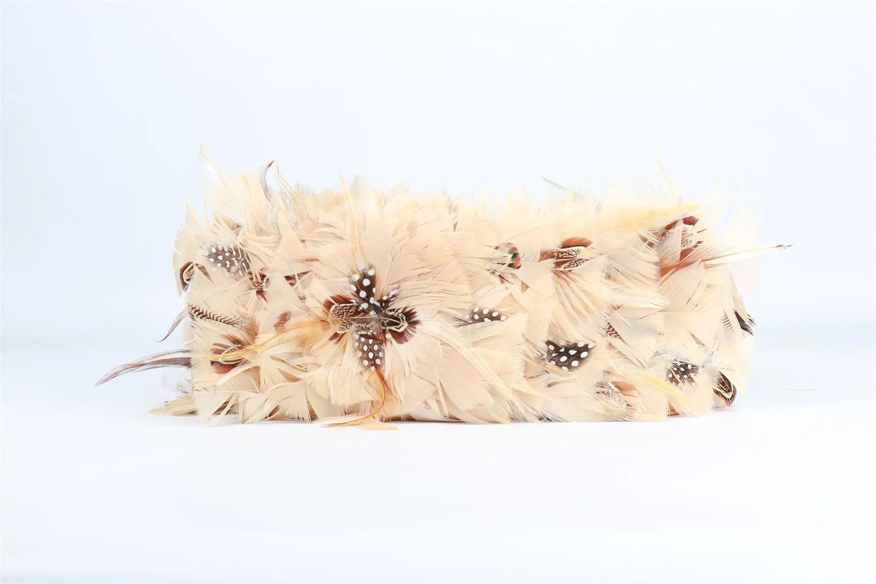 ROBERTO CAVALLI CREAM FEATHER BELT ONE SIZE - Image 4