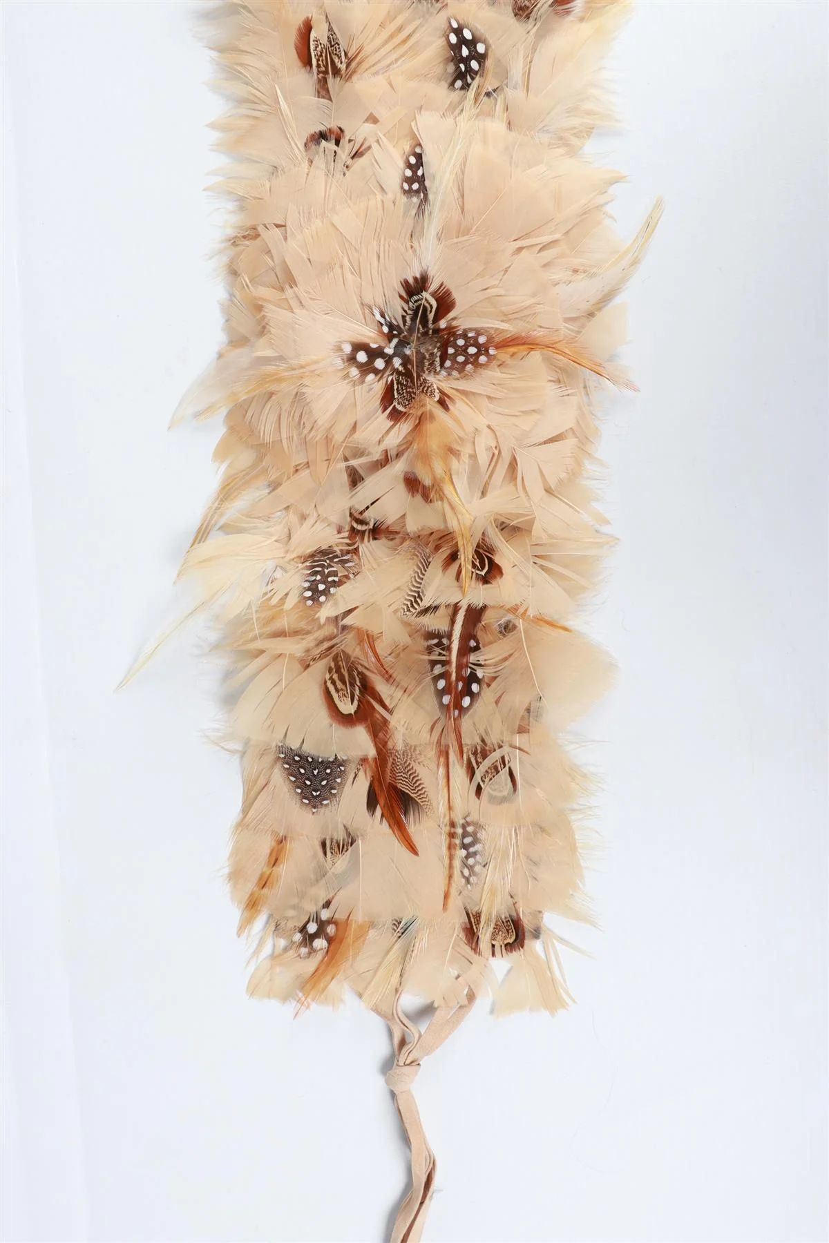 ROBERTO CAVALLI CREAM FEATHER BELT ONE SIZE - Image 5