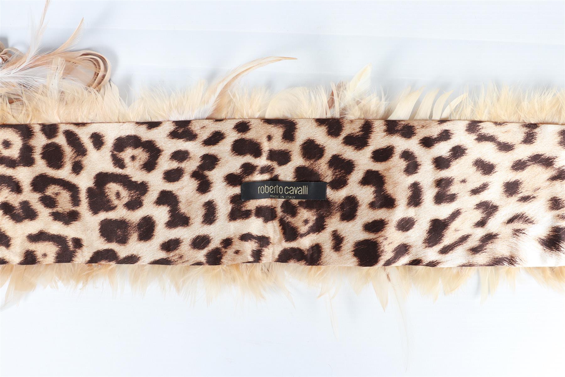 ROBERTO CAVALLI CREAM FEATHER BELT ONE SIZE - Image 6