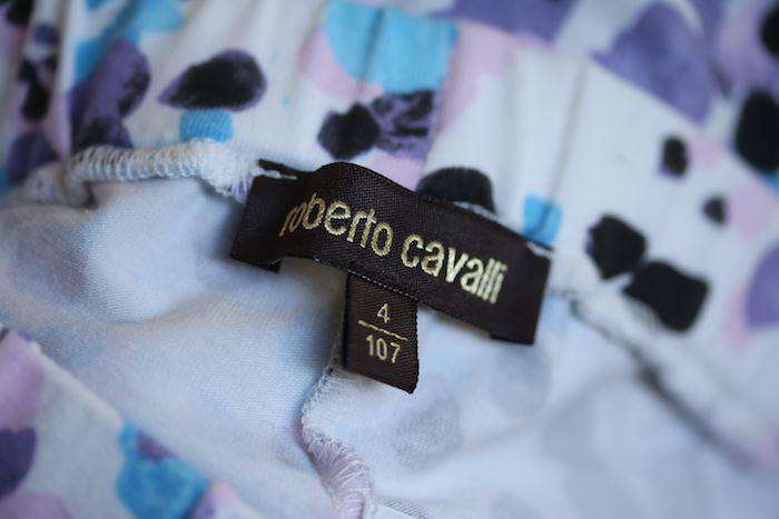ROBERTO CAVALLI GIRLS BLUE CHEETAH PRINT LEGGINGS 4 YEARS - Image 4
