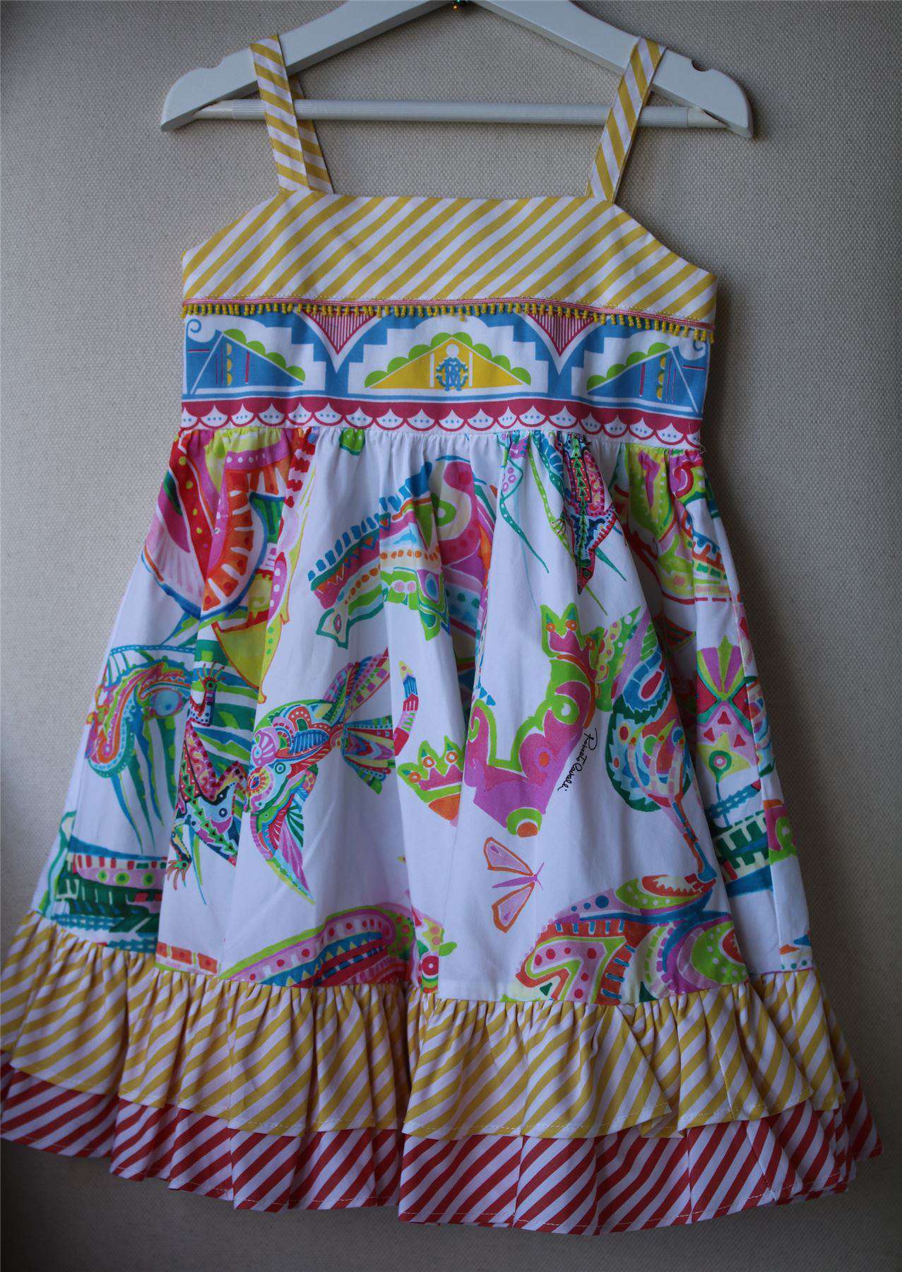 ROBERTO CAVALLI GIRLS COTTON COACHELLA BEADED DRESS 4 YEARS - Image 3