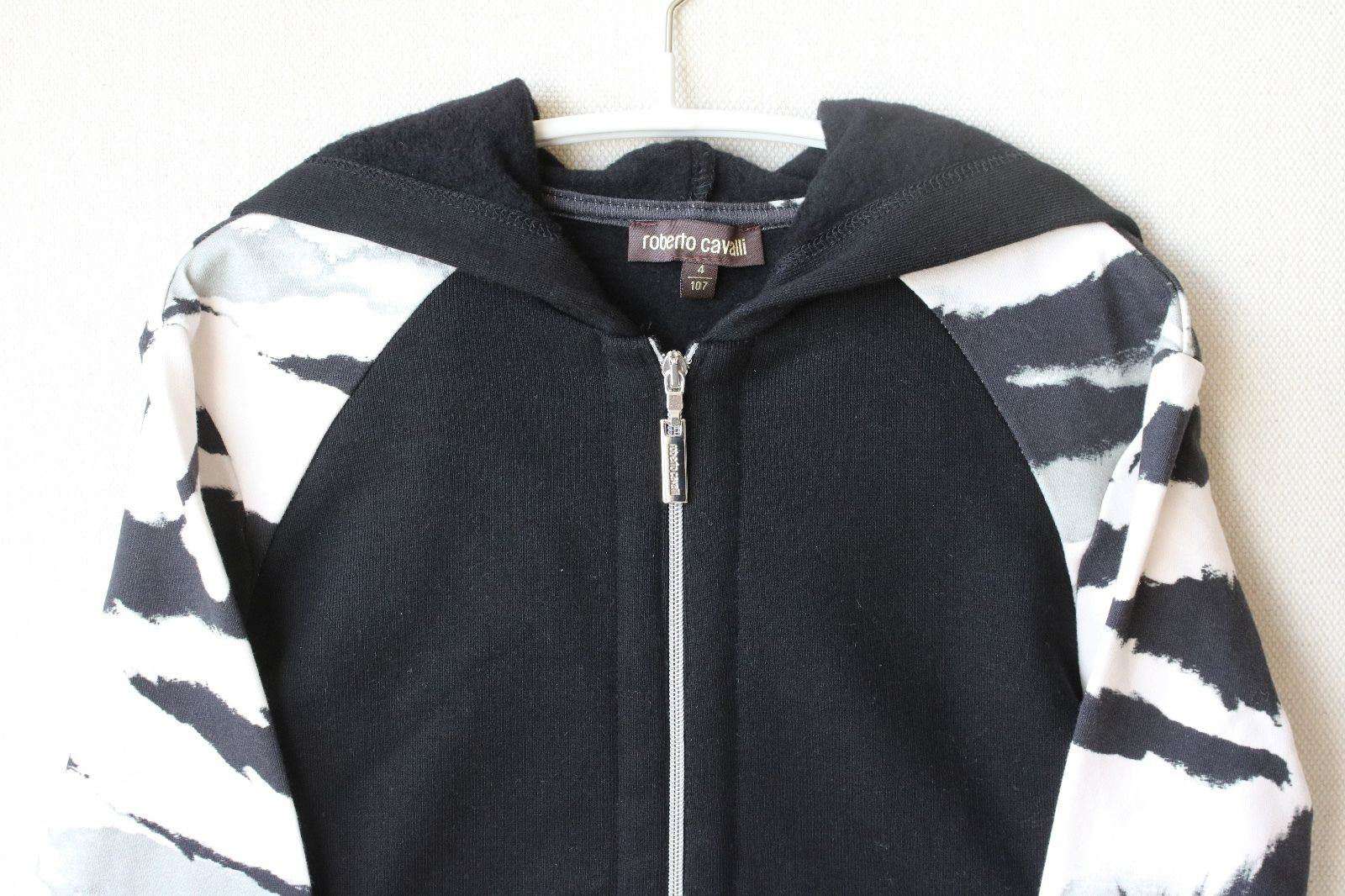 ROBERTO CAVALLI KIDS GIRLS BLACK ZEBRA PRINT TRACKSUIT 4 YEARS - Image 3
