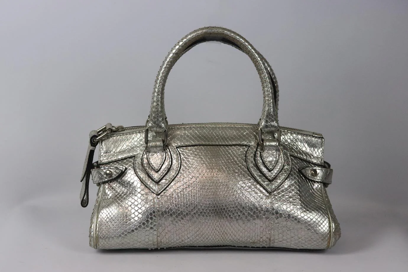 ROBERTO CAVALLI METALLIC PYTHON TOTE BAG - Image 2