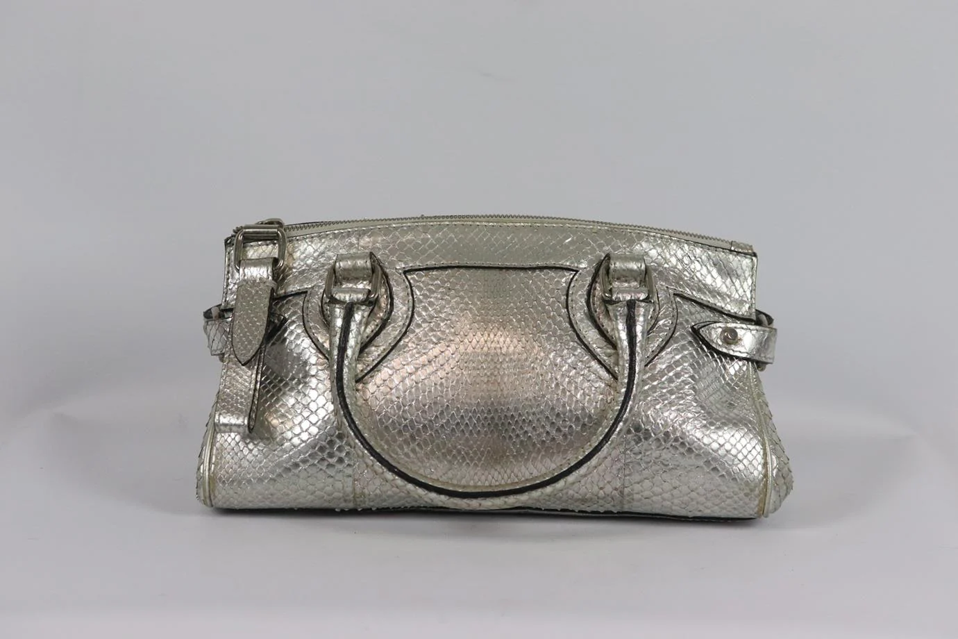 ROBERTO CAVALLI METALLIC PYTHON TOTE BAG - Image 3