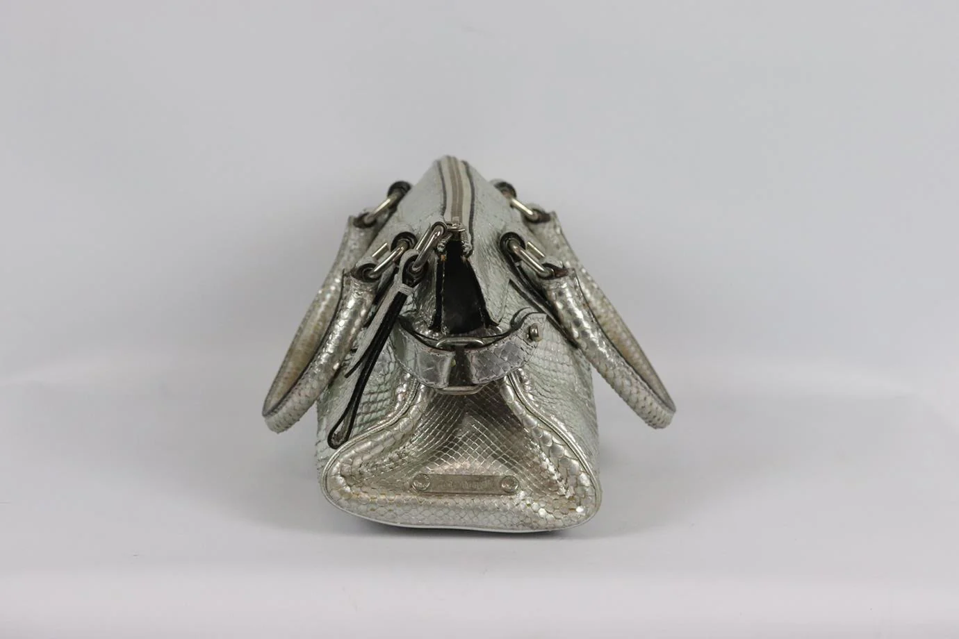 ROBERTO CAVALLI METALLIC PYTHON TOTE BAG - Image 5