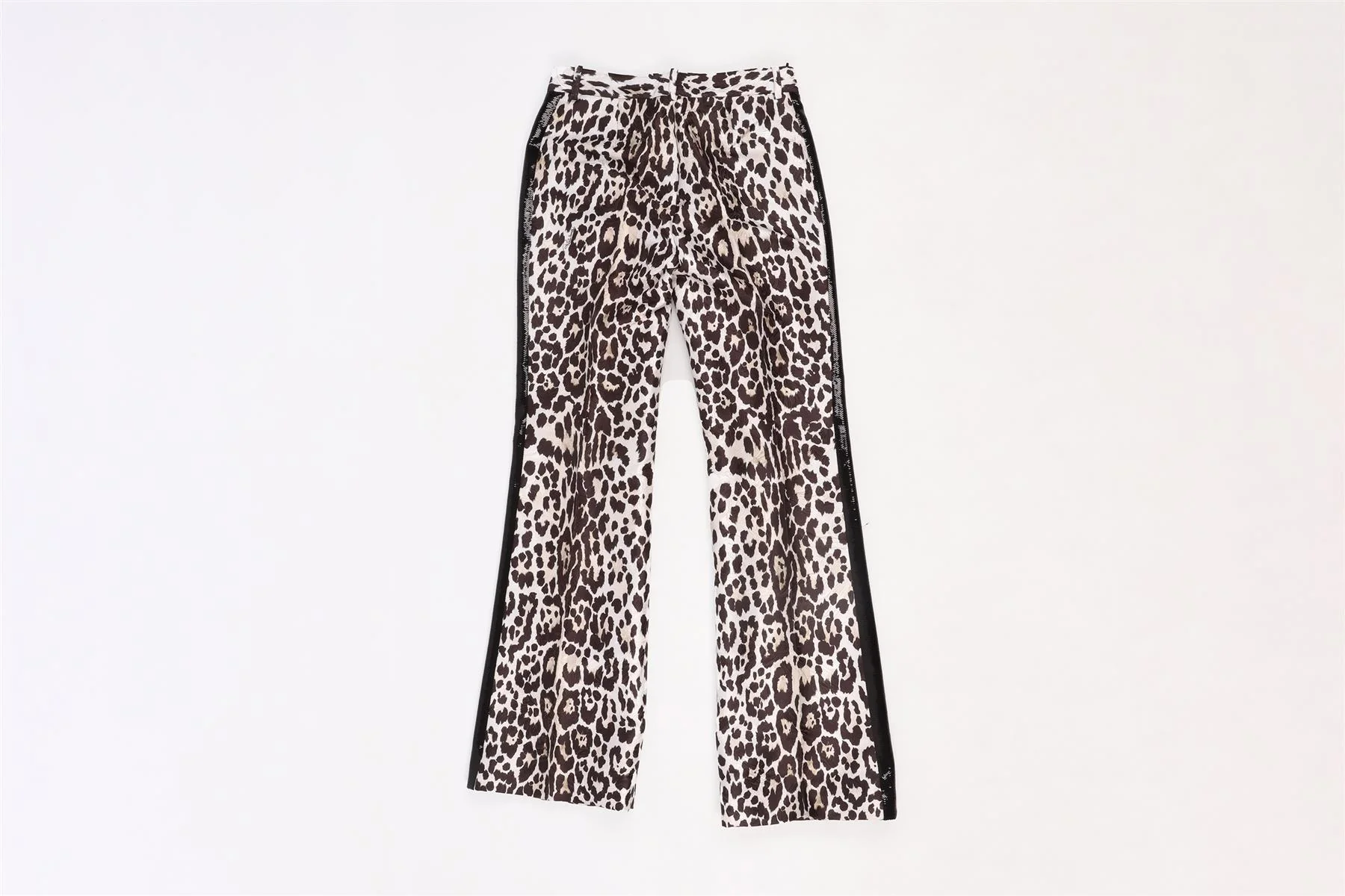 ROBERTO CAVALLI MULTI SATIN FLARED PANTS IT 38 UK 6 - Image 4