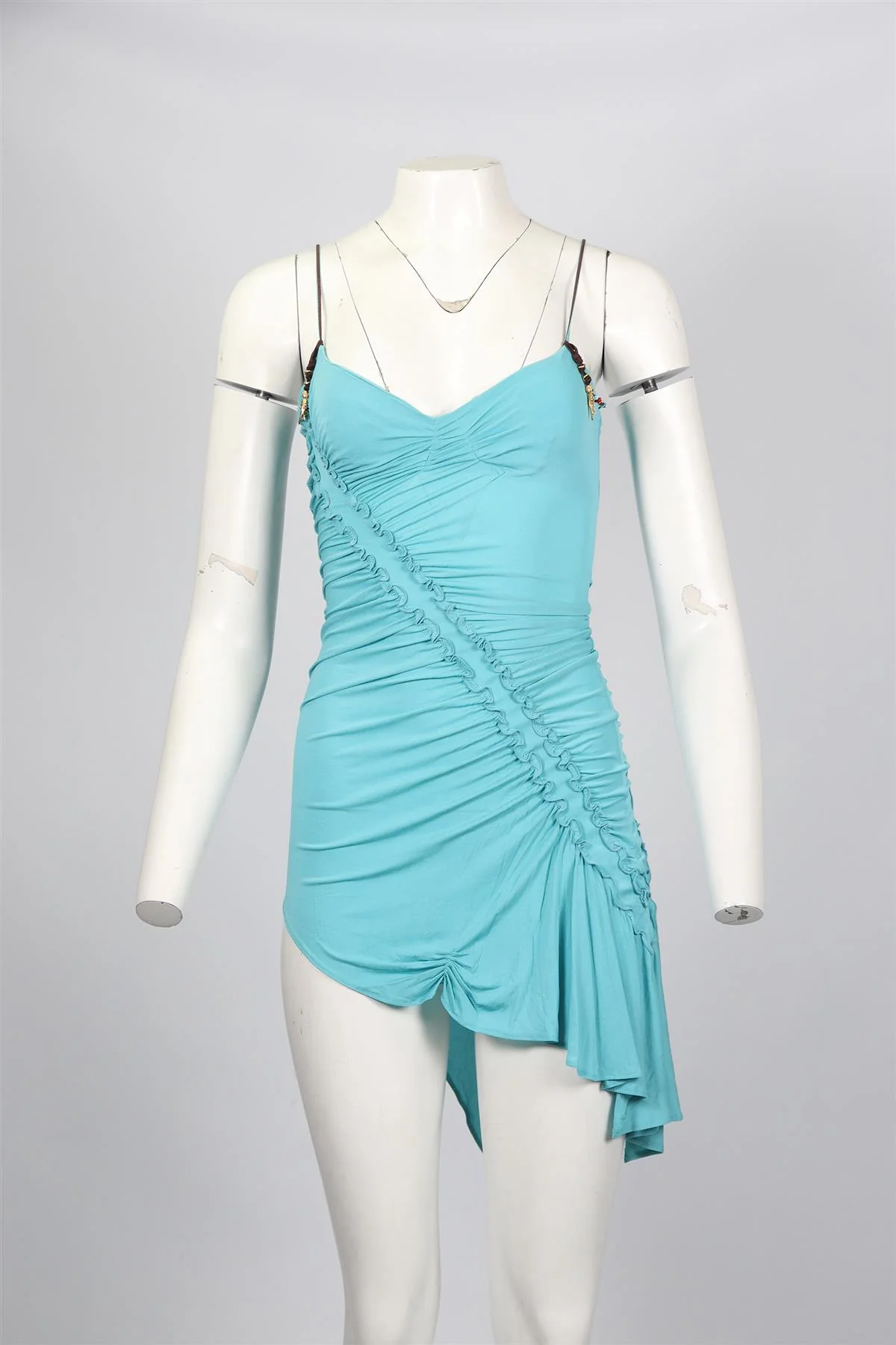 ROBERTO CAVALLI VINTAGE SILK BLEND MINI DRESS XSMALL - Image 2