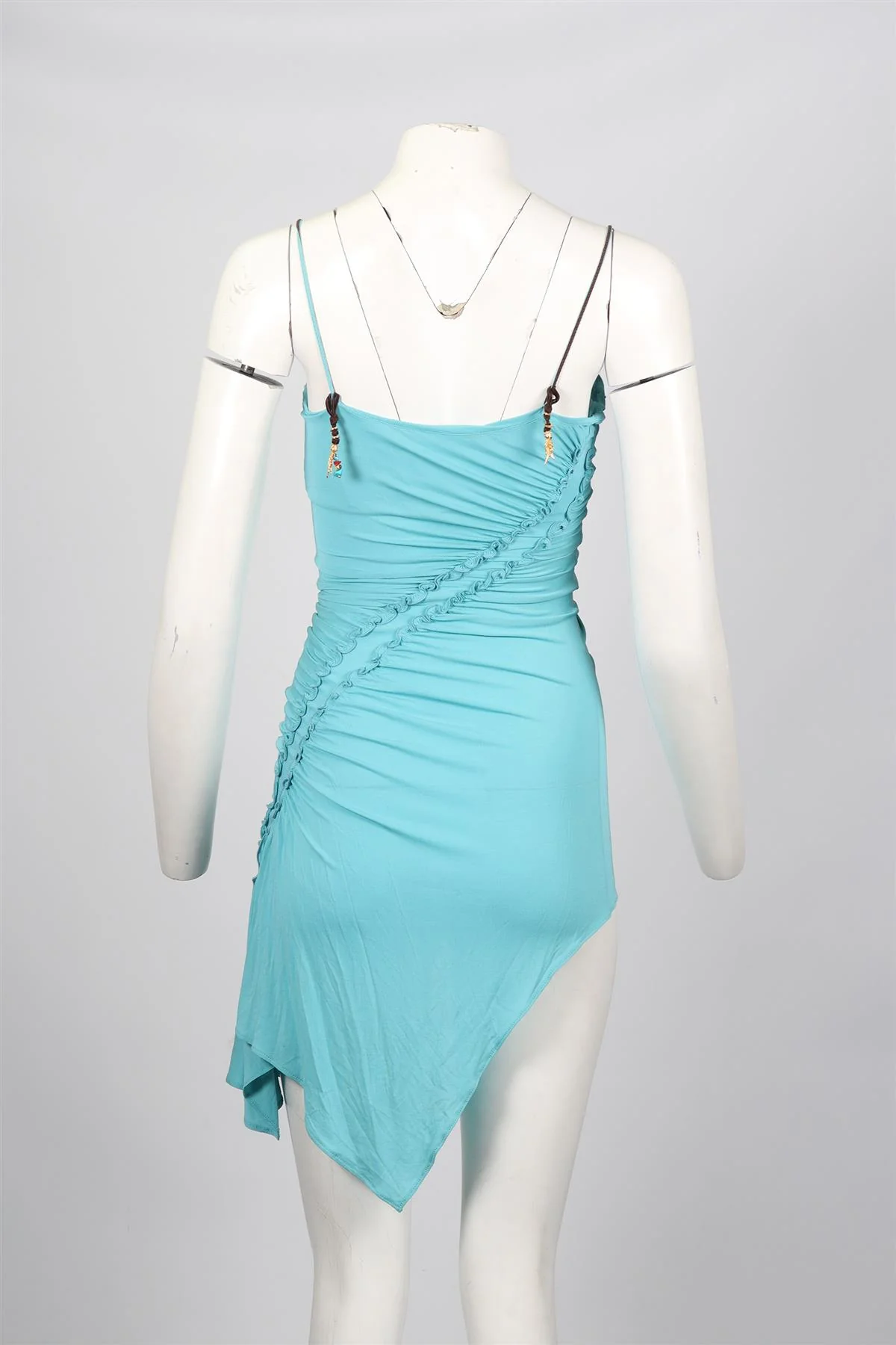 ROBERTO CAVALLI VINTAGE SILK BLEND MINI DRESS XSMALL - Image 4