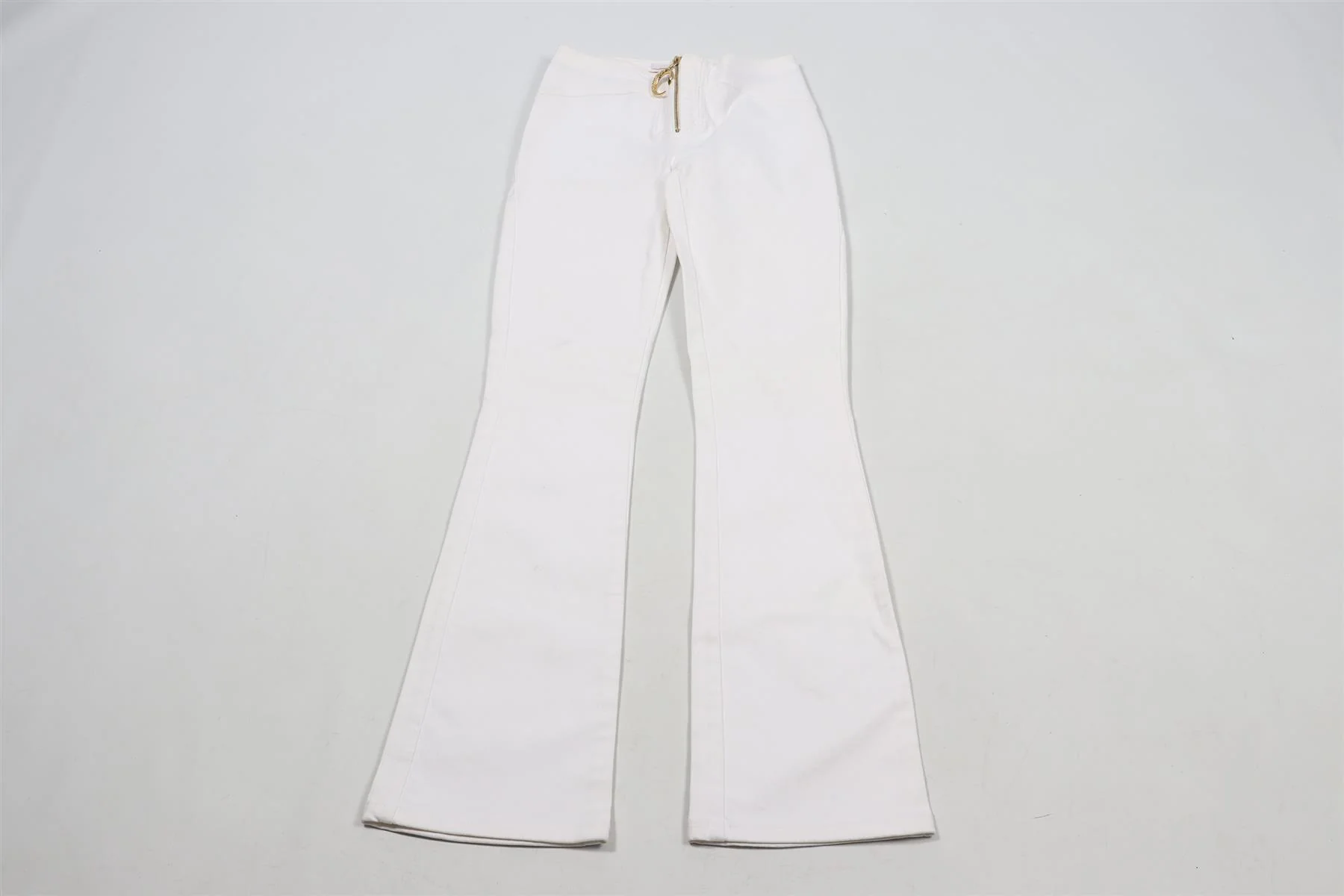ROBERTO CAVALLI WHITE VINTAGE STRAIGHT LEG JEANS XSMALL - Image 2