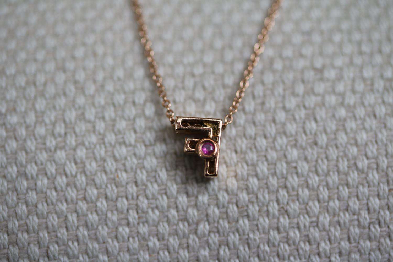 ROBERTO COIN 18K GOLD DIAMOND INITIAL LOVE LETTER PENDANT NECKLACE - Image 7