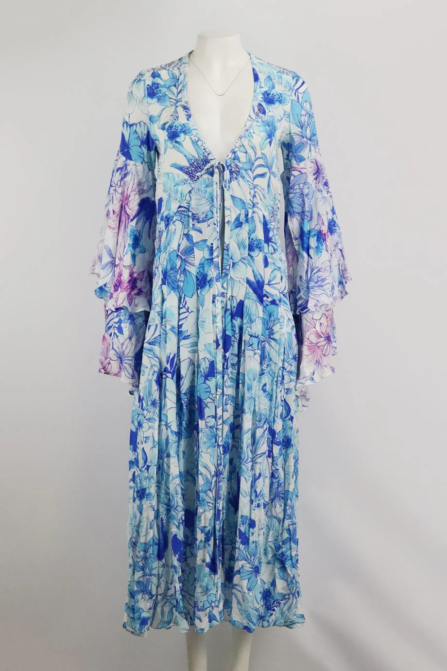 ROCOCO SAND FLORAL PRINT CREPE ROBE SMALL - Image 2