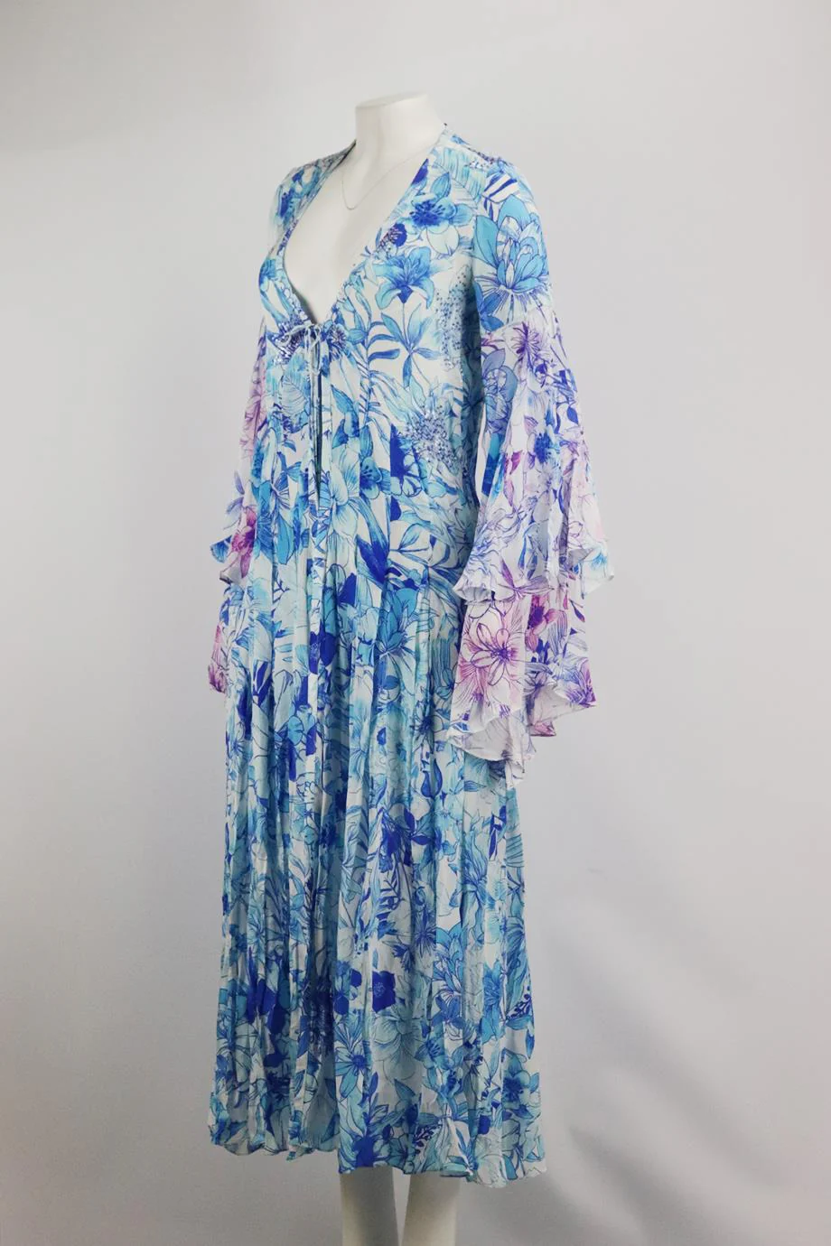 ROCOCO SAND FLORAL PRINT CREPE ROBE SMALL - Image 3