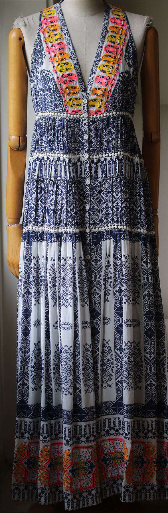 ROCOCO SAND IONIC PRINTED MAXI DRESS XSMALL - Image 3