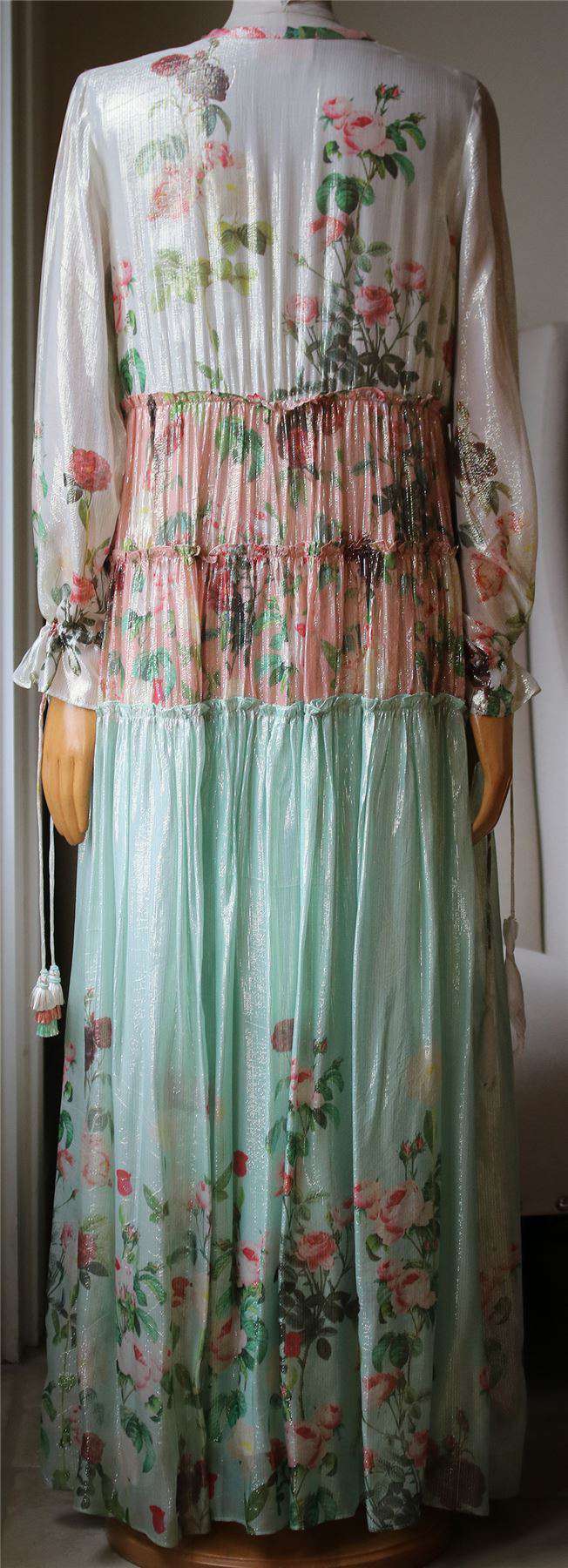 ROCOCO SAND RUCHED LONG DRESS LARGE - Image 5