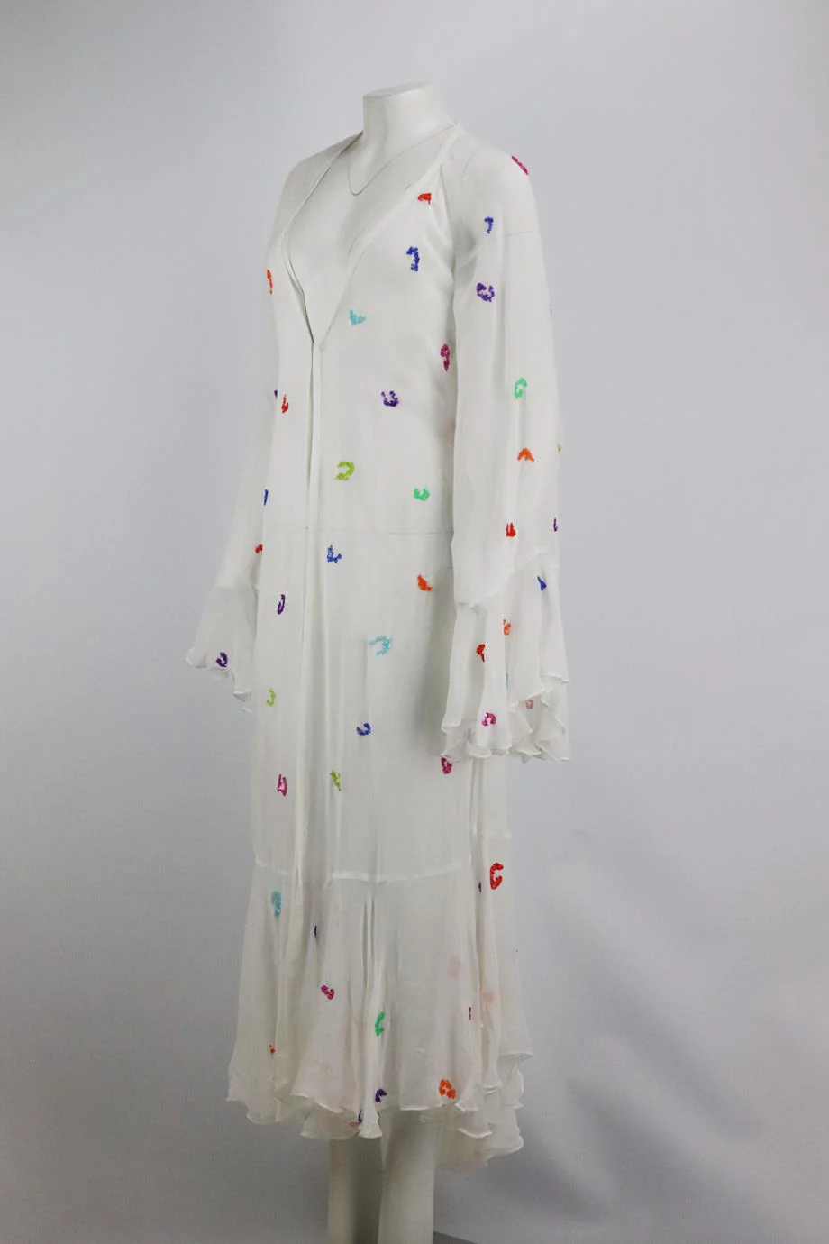 ROCOCO SAND SEQUINED CREPE ROBE SMALL - Image 3