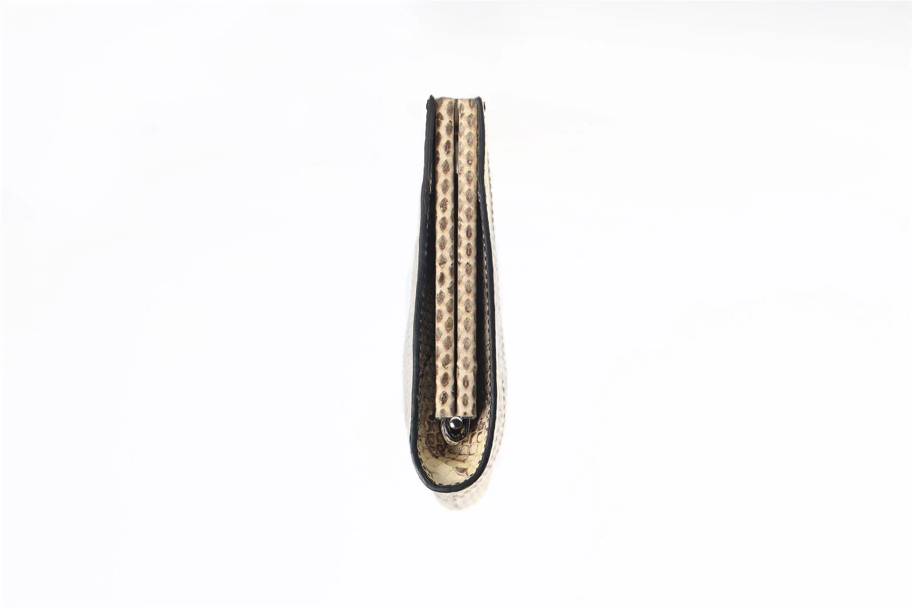 ROGER VIVIER BEIGE BELLE SNAKESKIN CLUTCH - Image 4