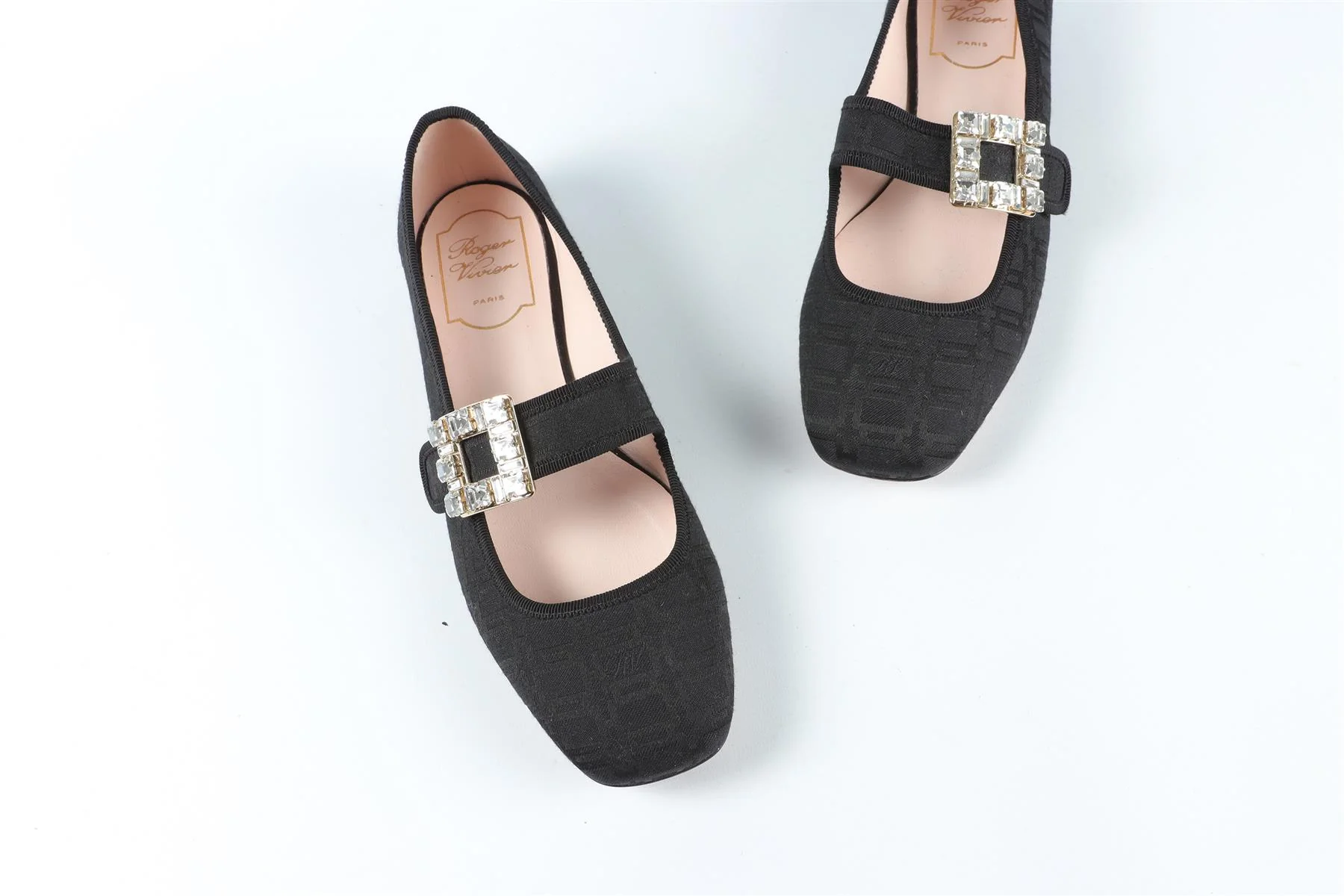 ROGER VIVIER BLACK FABRIC BALLET FLATS EU 38 UK 5 US 8 - Image 10
