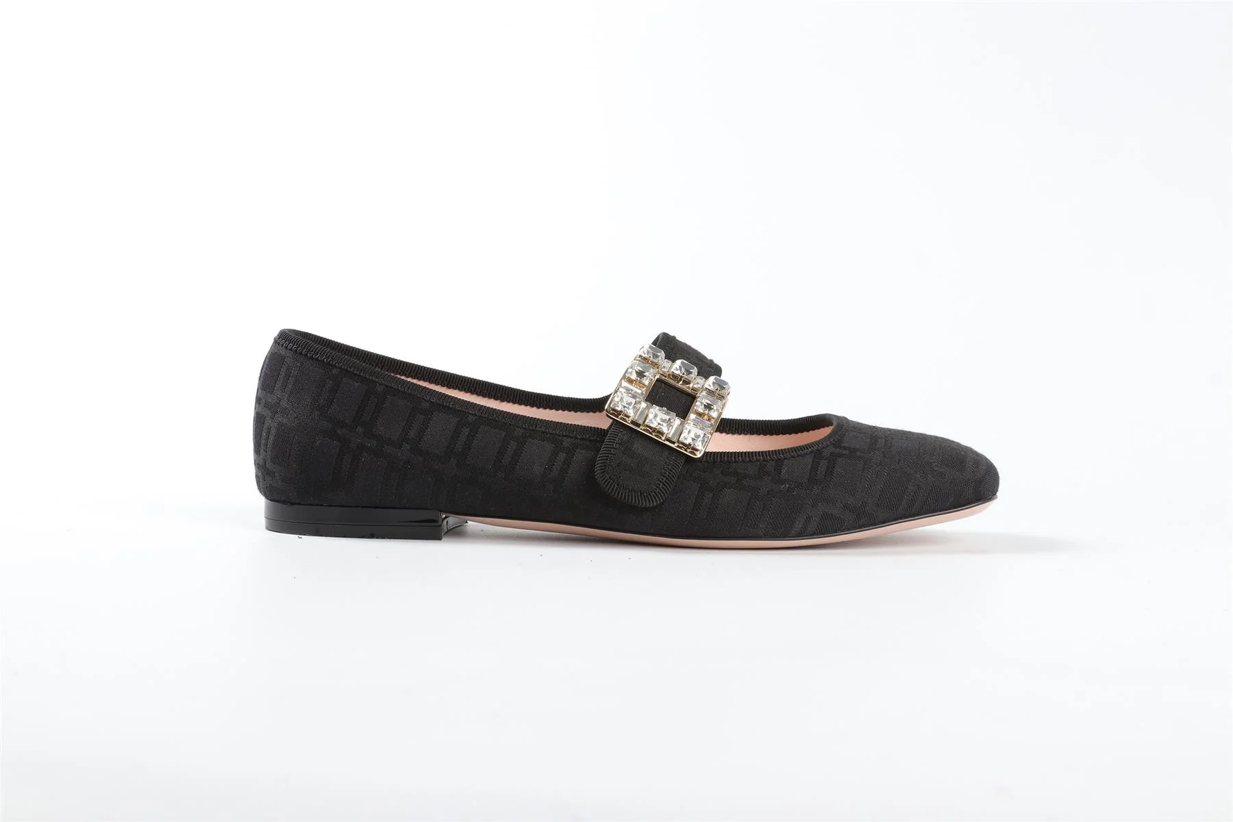 ROGER VIVIER BLACK FABRIC BALLET FLATS EU 38 UK 5 US 8 - Image 2