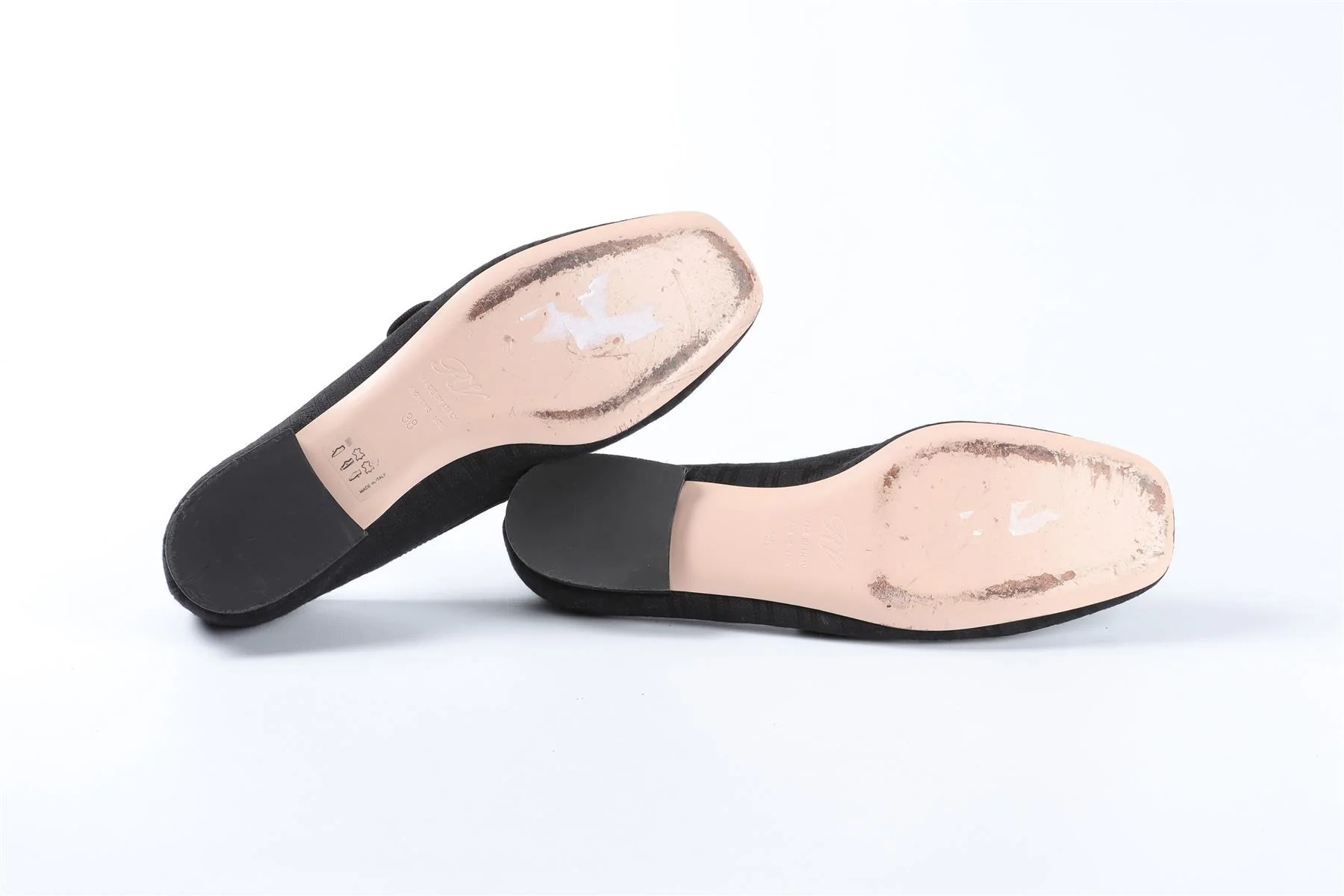 ROGER VIVIER BLACK FABRIC BALLET FLATS EU 38 UK 5 US 8 - Image 6
