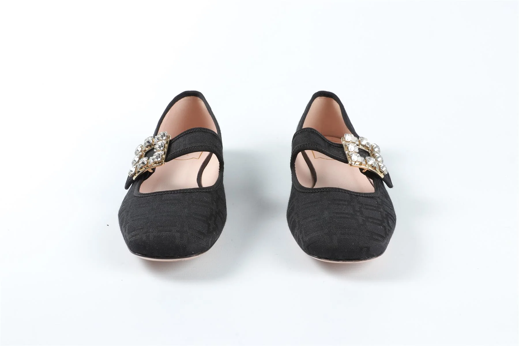 ROGER VIVIER BLACK FABRIC BALLET FLATS EU 38 UK 5 US 8 - Image 9