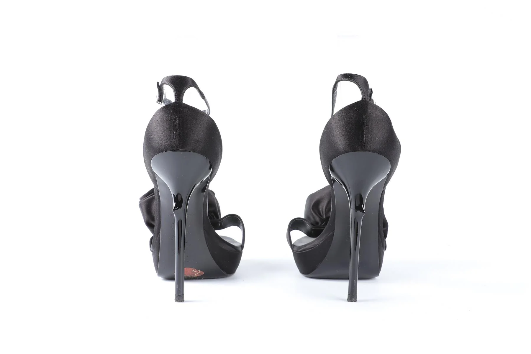 ROGER VIVIER BLACK SATIN PLATFORM SANDALS EU 36.5 UK 3.5 US 6.5 - Image 5