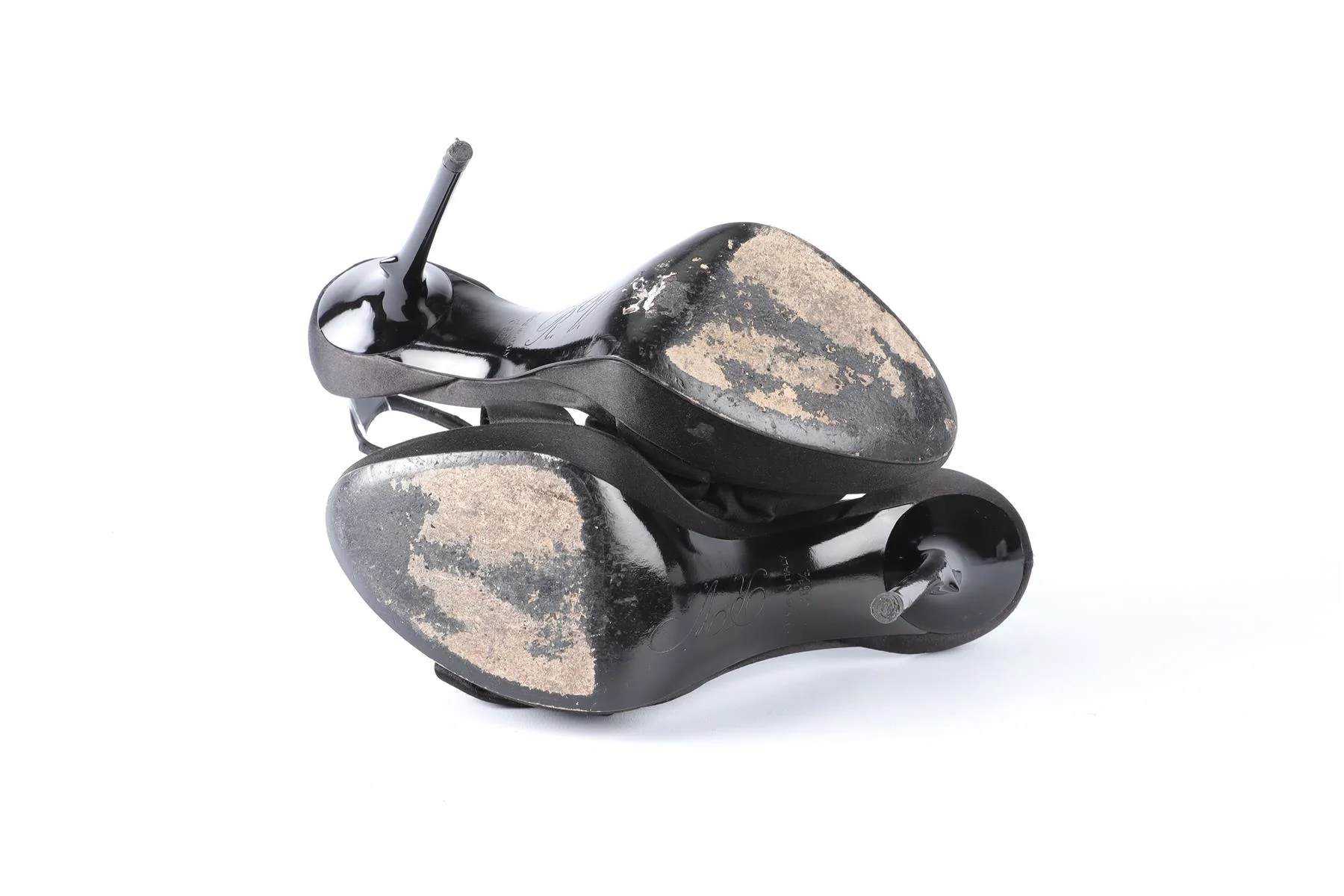 ROGER VIVIER BLACK SATIN PLATFORM SANDALS EU 36.5 UK 3.5 US 6.5 - Image 6
